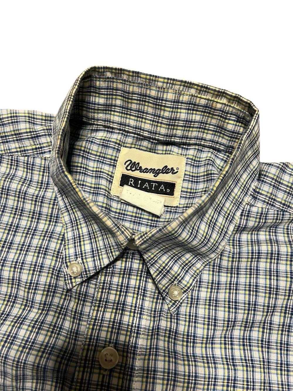 Wrangler Riata Men's Short Sleeve Button Down Plaid Western Shirt Size M